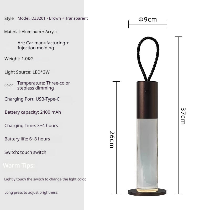 Affordable Luxury Portable Wireless Handheld Charging Desk Lamp