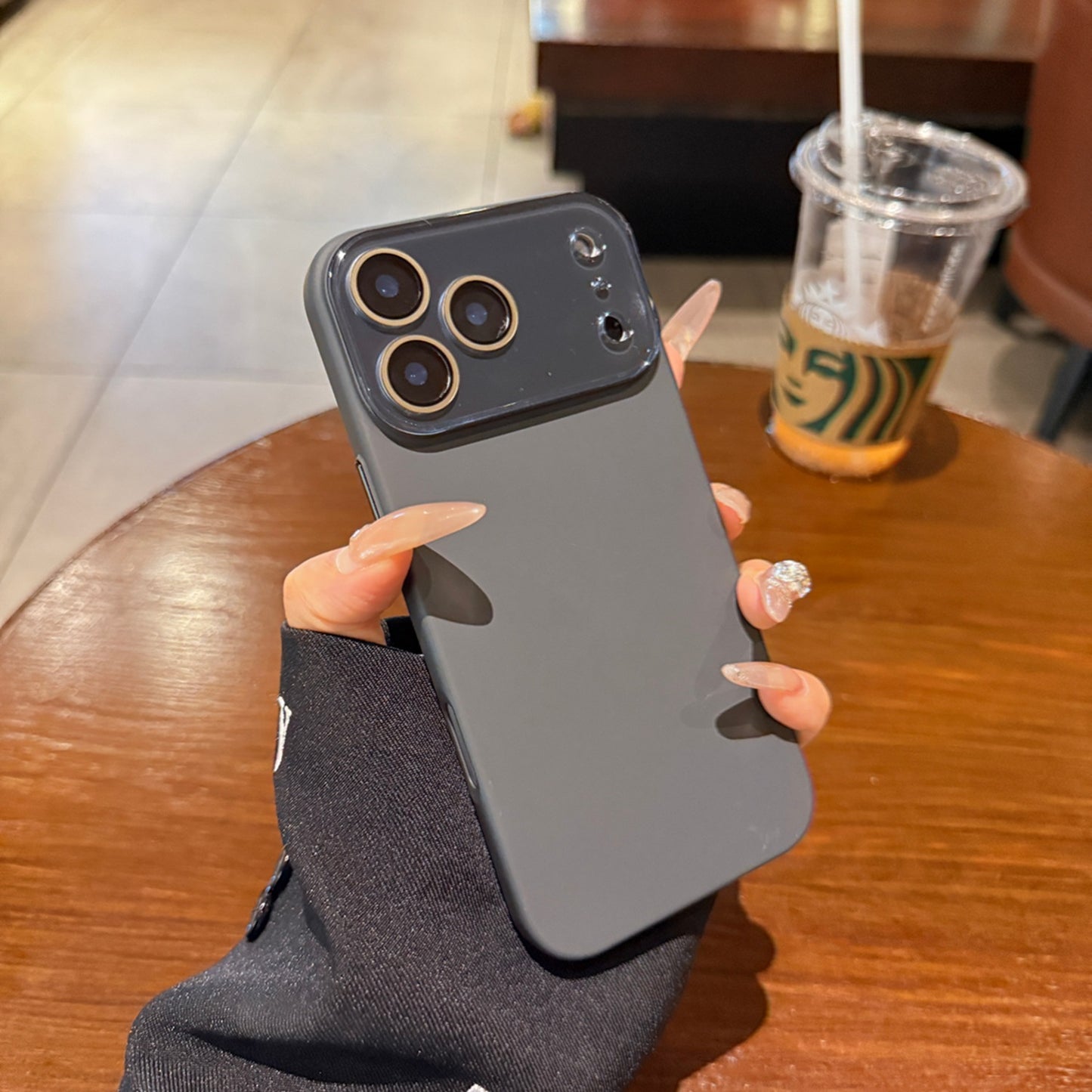 Matte Solid-color Skin-feel Crystal Full-body Lens-protecting Phone Case