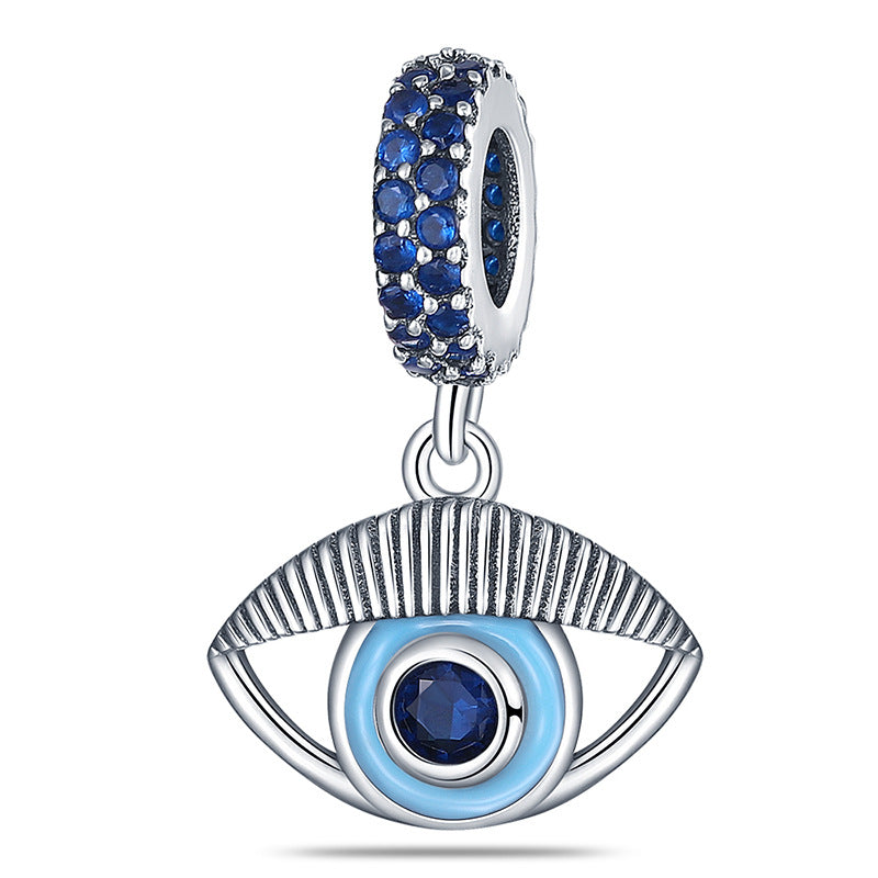 Beaded Bracelet Pendant Zircon Blue Eye Beads Accessories