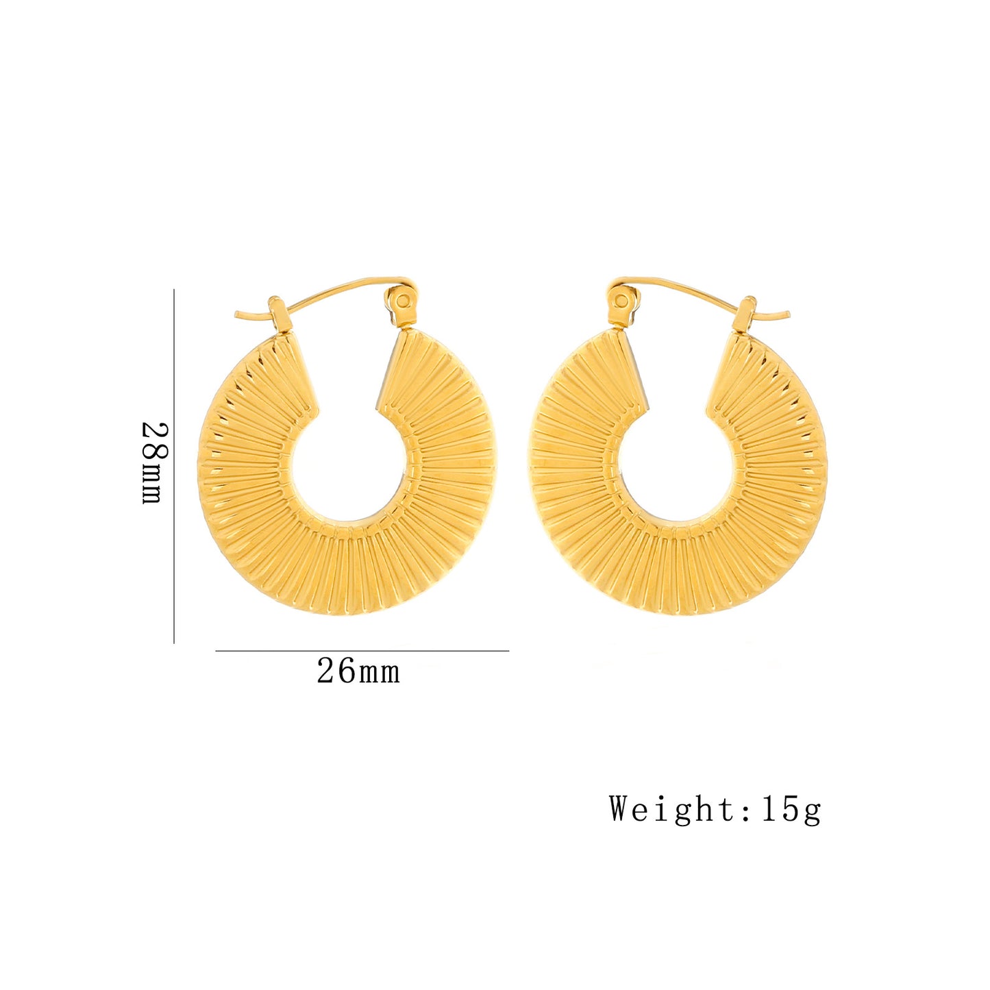 Asymmetric U-shaped Earrings For Cross-border Fashion In Europe And America