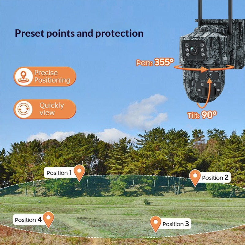 Outdoor Ultra-Clear Night Vision Wireless Remote PTZ Home Security Camera With 15x Zoom And Camouflage Design