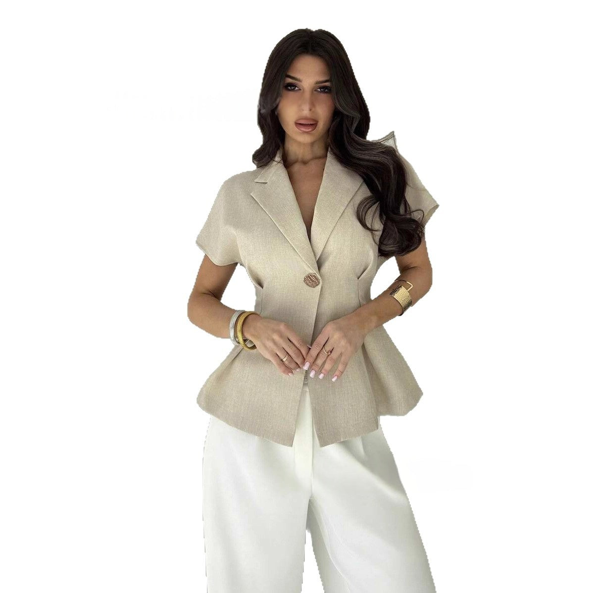 Cross-border Best-selling Women's Solid-color Tops