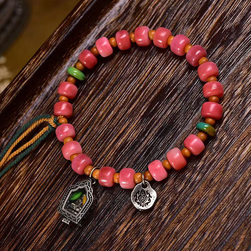 Full Blood Collectables-autograph Bracelet Barrel Beads Accessories Tibetan Vintage Bracelet Women