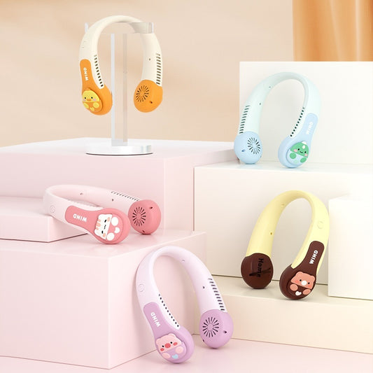 Dormitory Fashion Comfortable Halter Little Fan Three-speed USB Charging Outdoor Portable