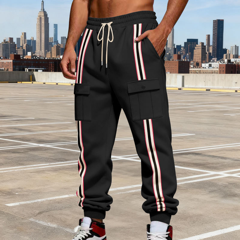 Outdoor Sports Trend Workwear Webbing Retro Loose-fit Sweatpants