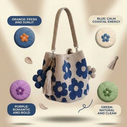 Best-selling New Arrival Hand-crocheted Floral Bag