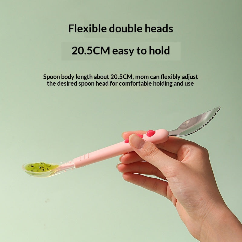 Stainless Steel, Food-grade Childrens Cutlery With Two Ends