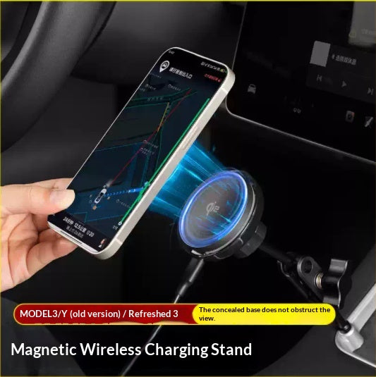 Central Control Phone Holder With Magnetic Wireless Fast Charging And Stable