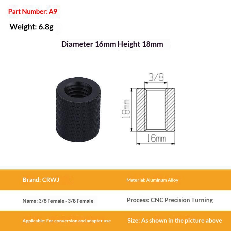 14 To 38 Camera Screw M4 M5 M8 M10 M12 Aluminum Tripod Head Photography Equipment Accessories