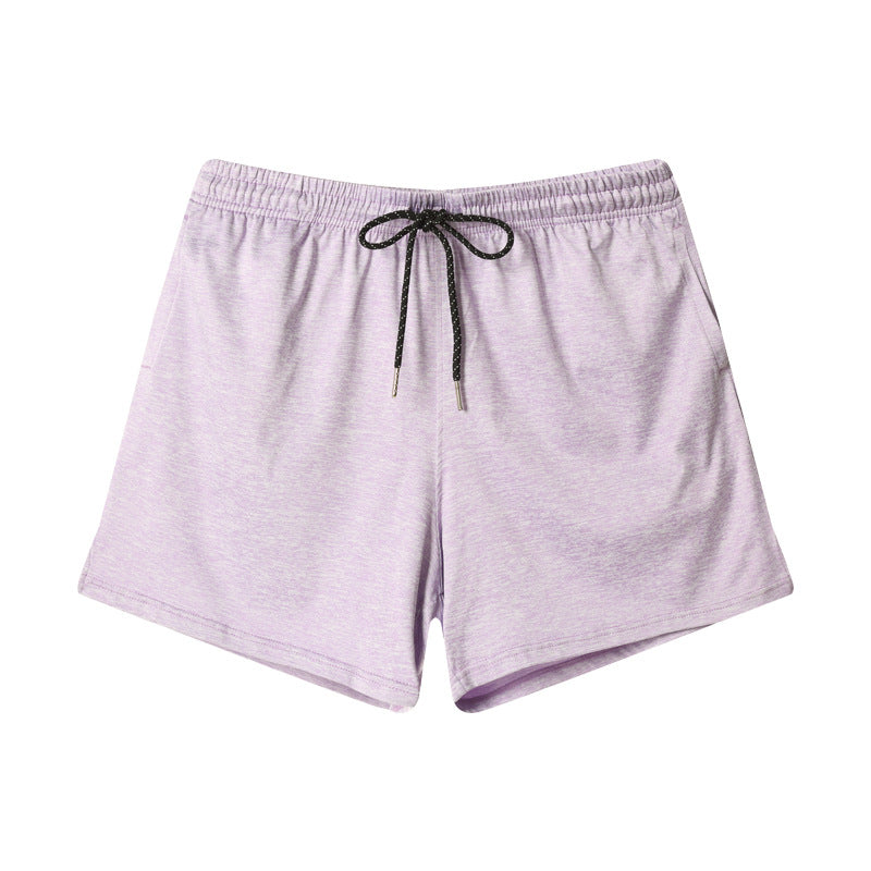 Men's Solid Color Mid-waist Tether Pocket Yoga Fitness Running Casual Pants
