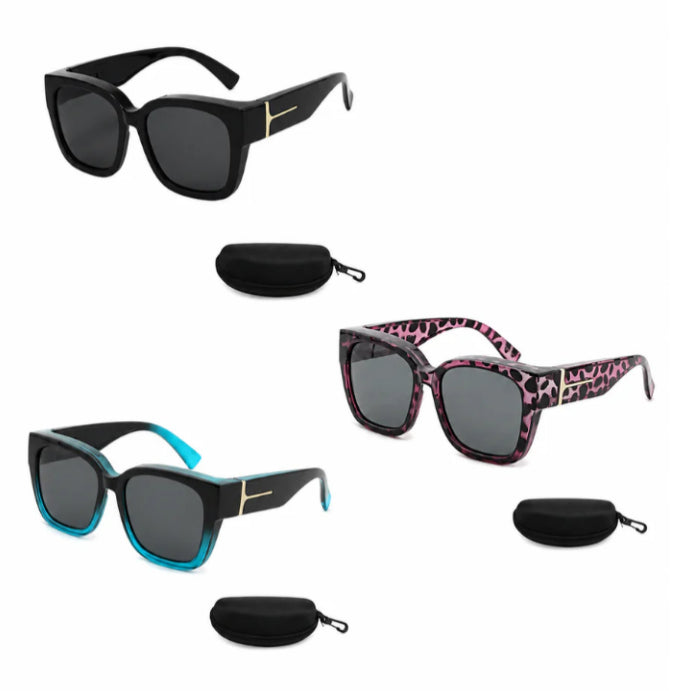 Korean-style Oversized Myopia Glasses With A Leopard Print For A Premium Look