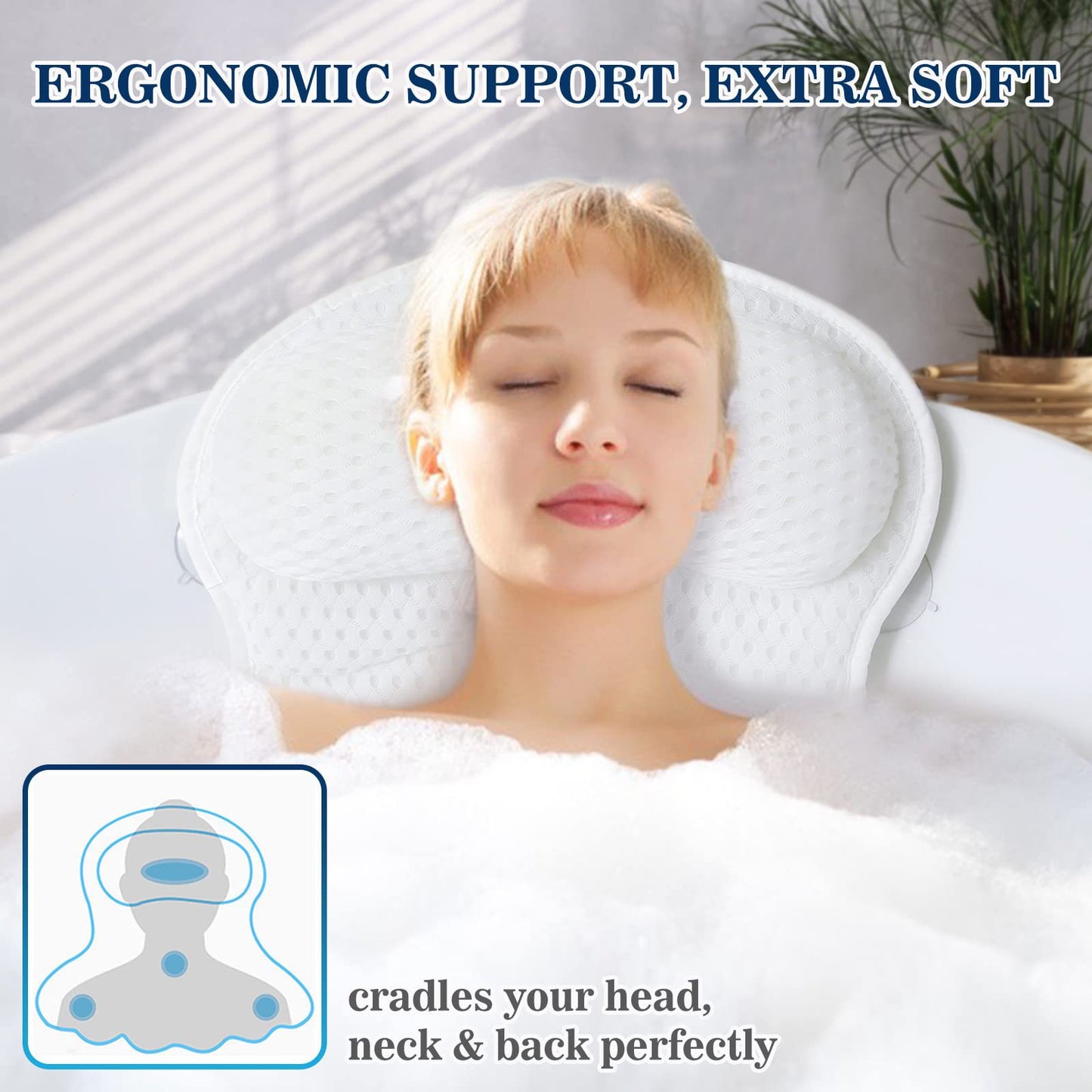 Butterfly Suction-cup Bath Basin Pillow