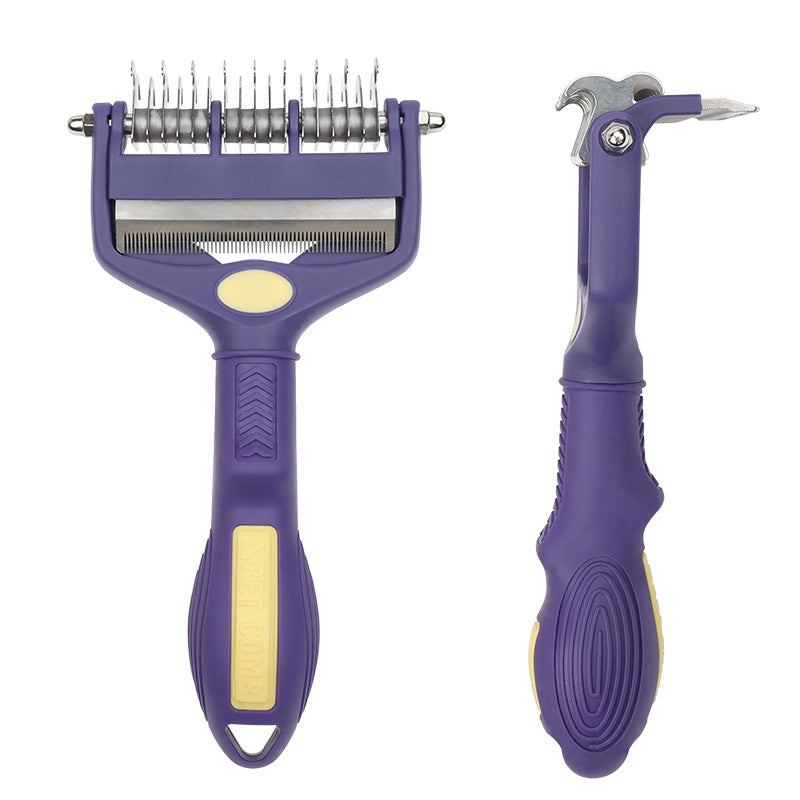 Pet Dog Cat Multi-functional Knot Untying Comb Beauty Cleaning Float Hair Cleaning Hair Knife