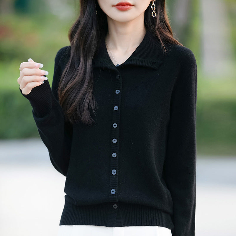 Women's Korean-style Loose Knitted Long Sleeves Sweater Coat