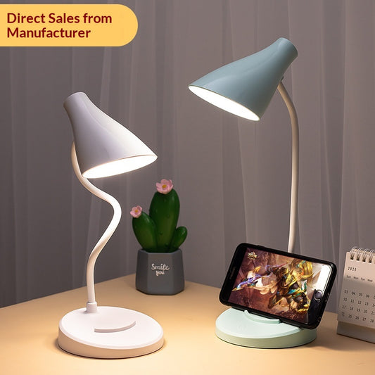 LED Eye-Care Three-Mode Dimmable USB-Charging Desk Lamp