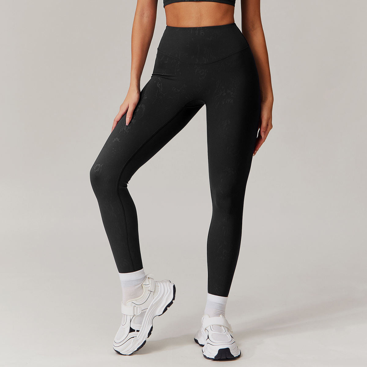 High Waist Bronzing Casual Yoga Pants Women's Running Quick-drying Nude Feel