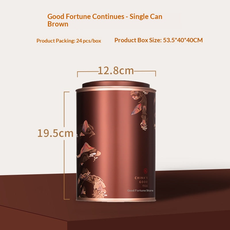 Round Tinplate Empty Can, Large-sized Tea Storage Can With Airtight Seal