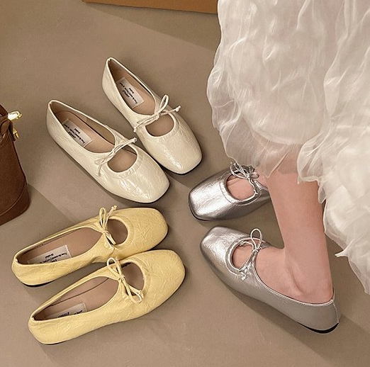 Flat French Gentle Wanwan Shoes For Women, 2026 New Spring Soft Sole Versatile Grandma Flats, Ladies Dress Shoes For Matching Dresses