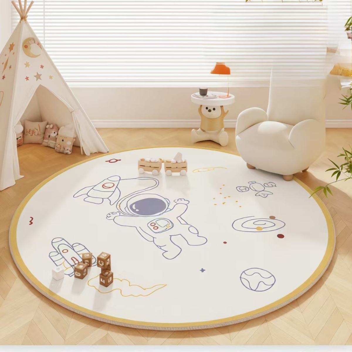 Household Bedroom Stain-resistant And Easy-care Crystal Velvet Carpet