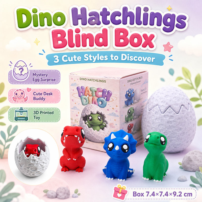 3D Printed Dino Hatchlings Blind Box, Mystery Dinosaur Egg Collectible Figurine, Mini Cute Dinosaur Toy Ornament, Surprise Gift For Kids & Collectors