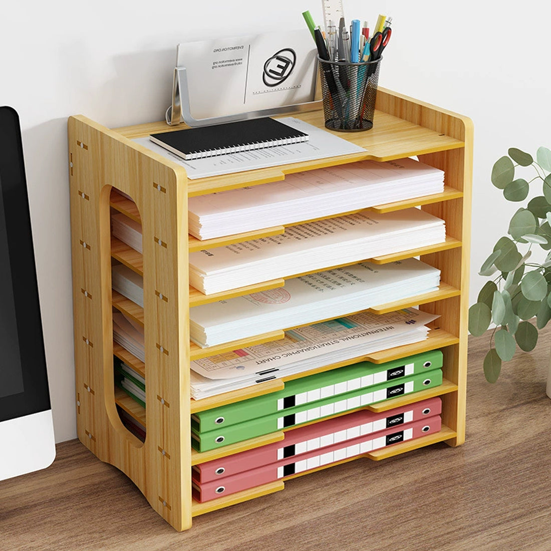 Office Desk File Cabinet Multi Layer Desktop DENSITY BOARD Storage Box Organizer