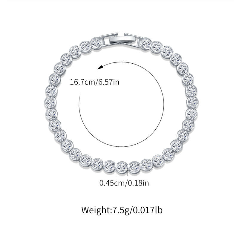 European And American Simple Style Women's Jewelry Exquisite White K Color