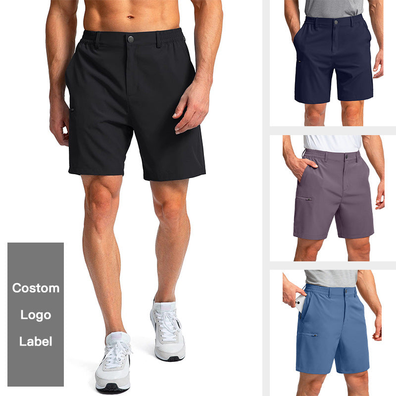 Men's Outdoor Sports Work Shorts, Summer Straight-Leg Simple Multi-Pocket Pants