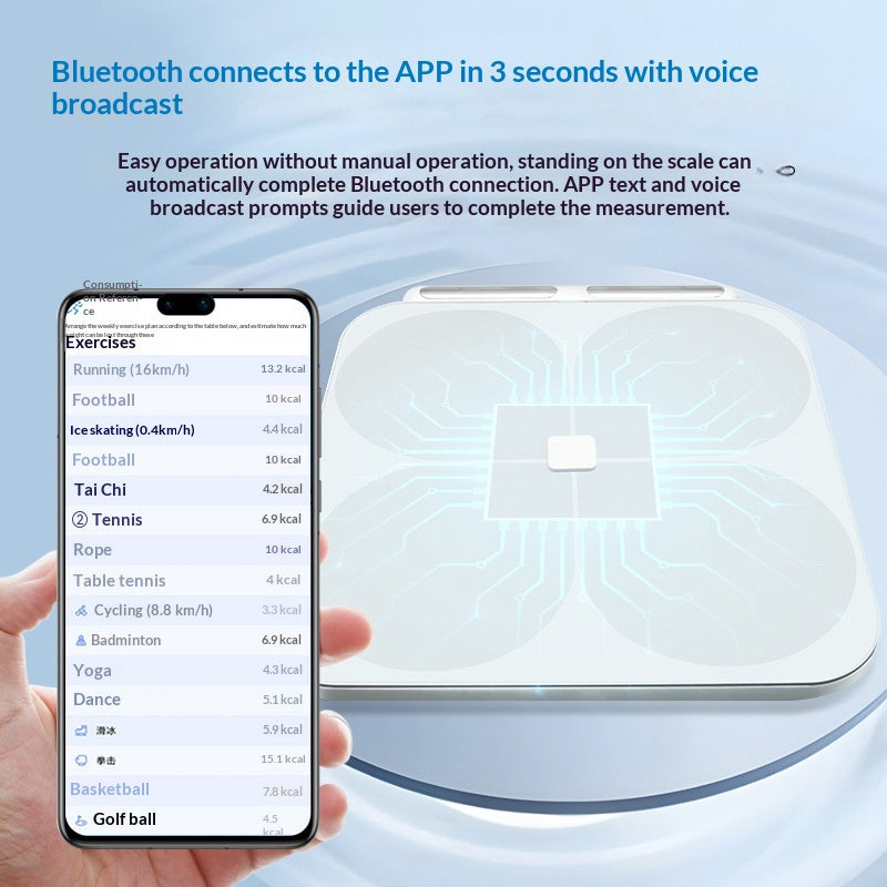 Eight Electrode Intelligent Body Fat Scale