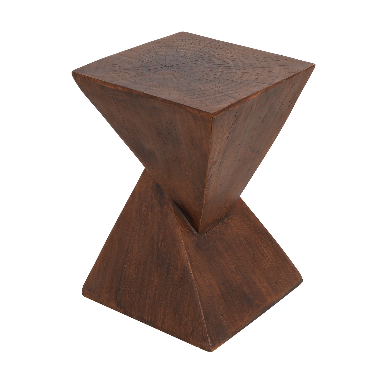 TESS Modern Side Table -Stylish Cent Table Compatible With Living Room, Bedroom, Or Office -Versatile Home Furniture With Design And Sturdy Construction,Dark Brown Color