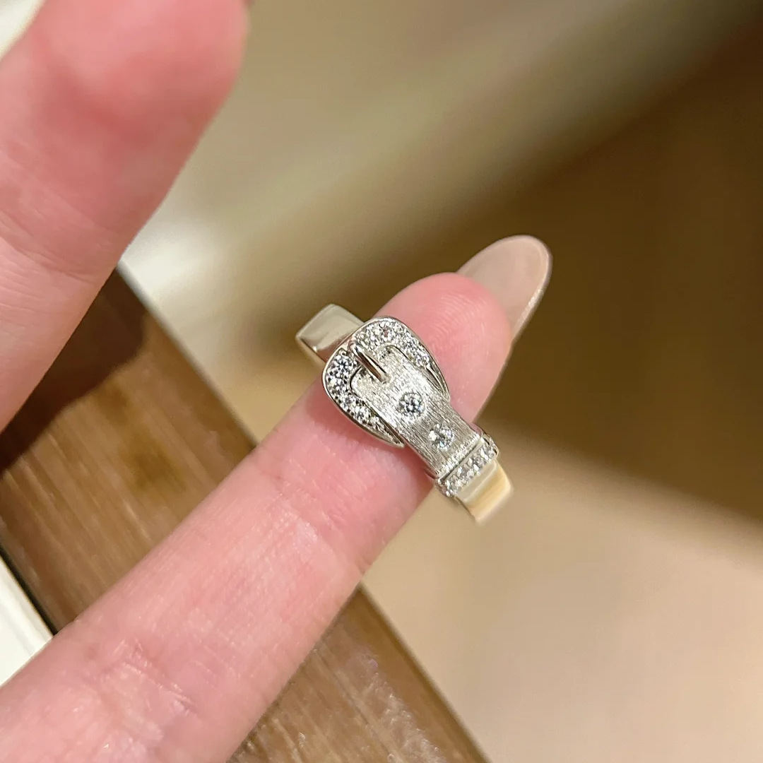 Korean Aesthetic 925 Sterling Silver Adjustable Plain Ring