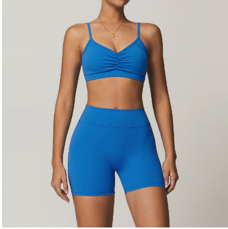 Beauty Back Yoga Clothes Suit Cargo Pocket Sports Suit High Waist Hip Lift Workout Clothes