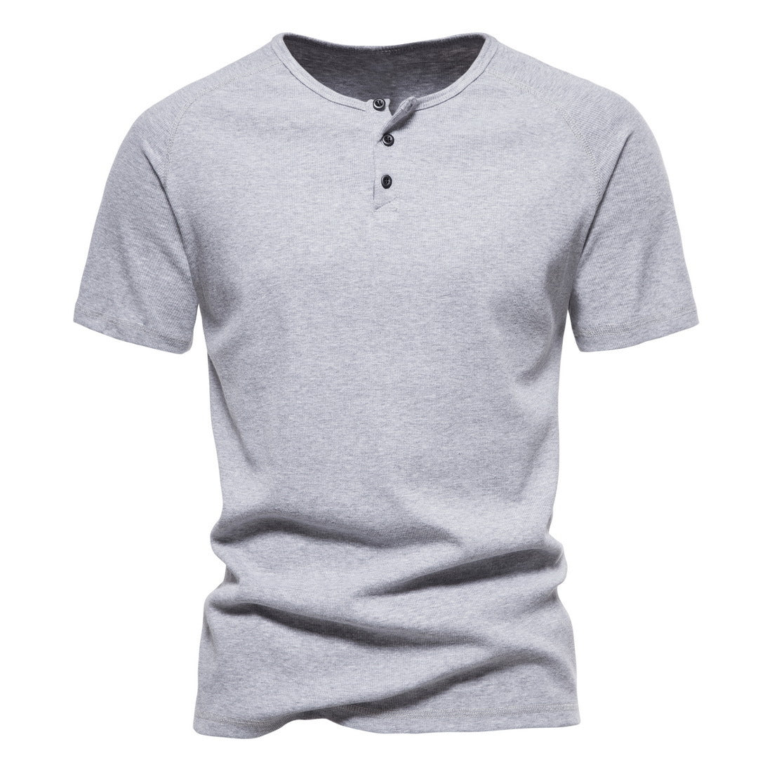 Solid Color Men's Retro Summer Short Sleeve Fitness