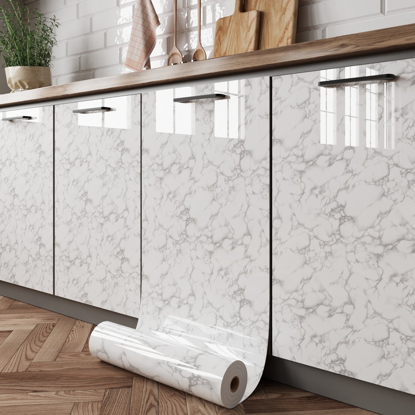 Kitchen Waterproof And Oil-resistant Self-adhesive Faux Baked-paint Sticker