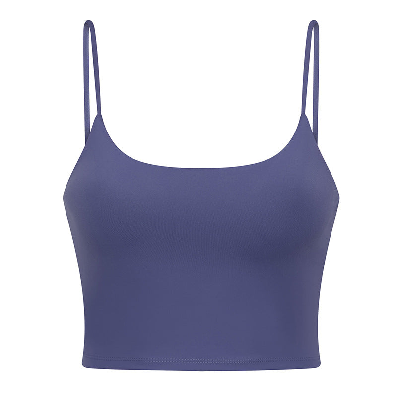 Push Up Shockproof Beauty Back Strap Sports Fitness Yoga Top With Chest Pad