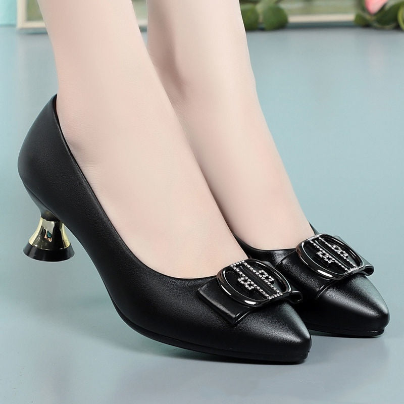 New-style Genuine Leather Low-cut Comfortable Versatile Work Shoes For Spring And Autumn