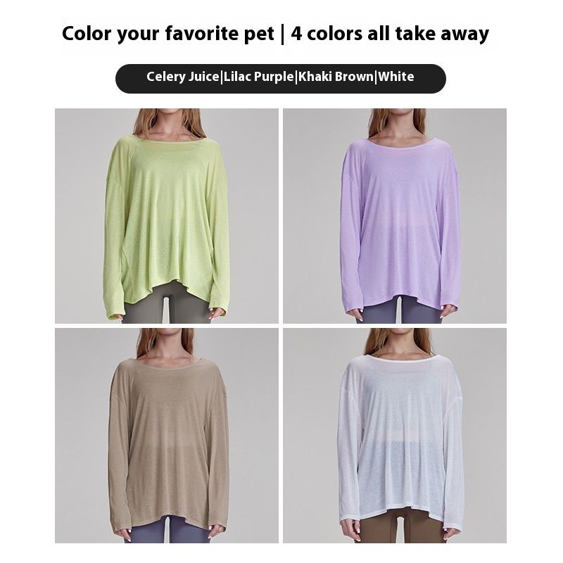 Autumn New Yoga Blouse Women's Loose Back Casual