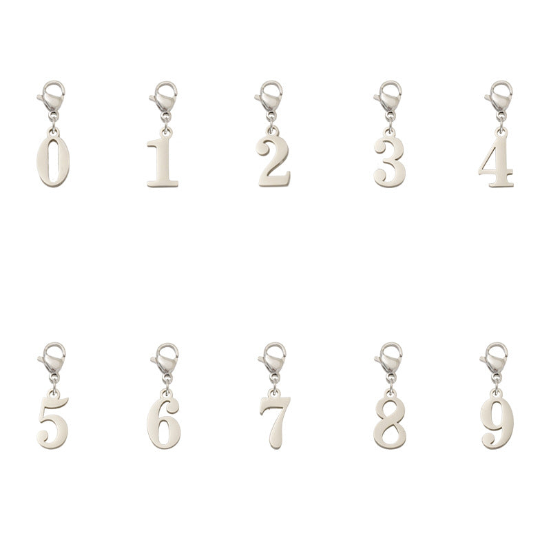 Titanium Steel Bracelet And Necklace Accessories With Birthday Number And Age Design