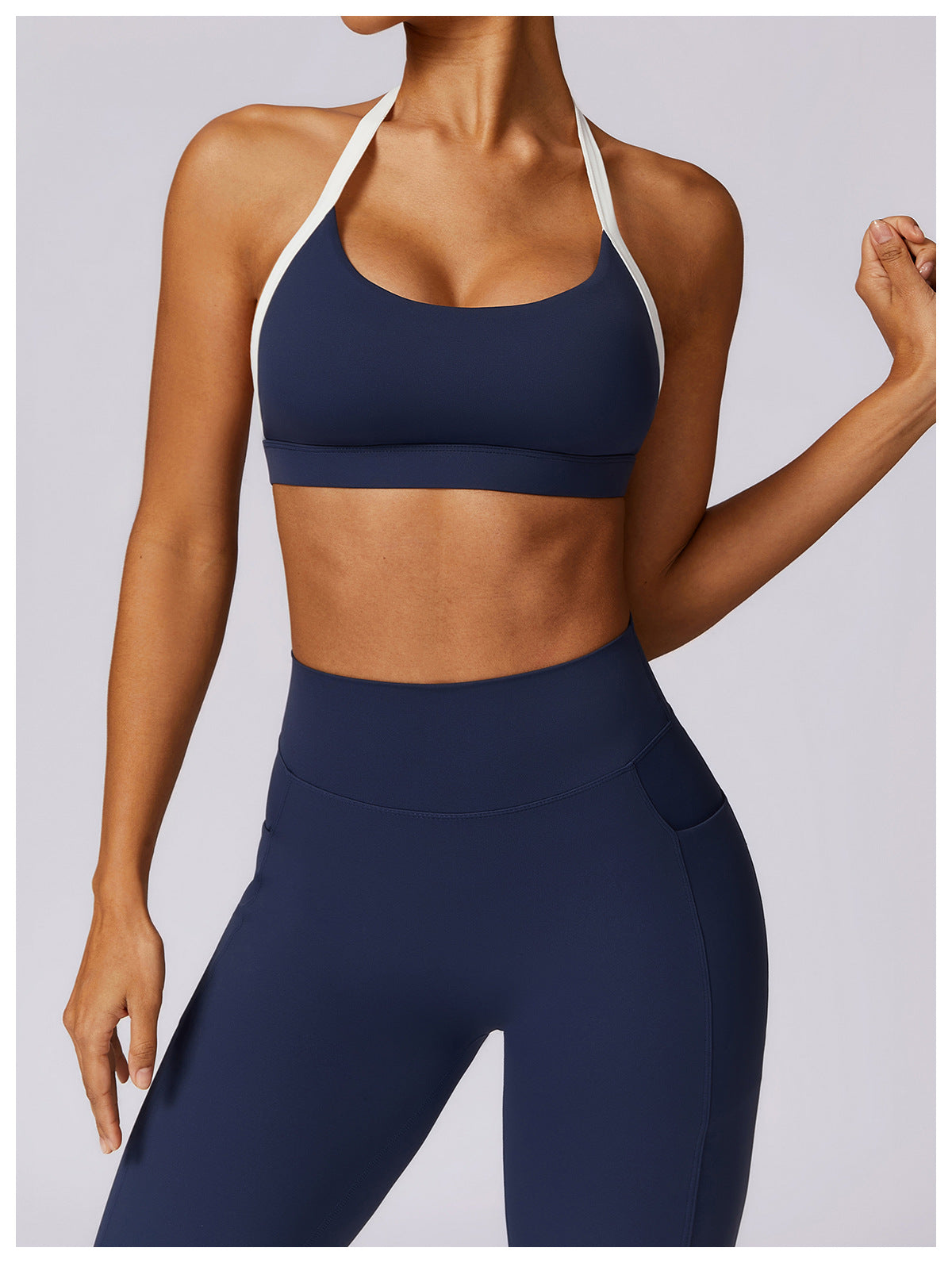 Halter Shockproof Beauty Back Yoga Bra