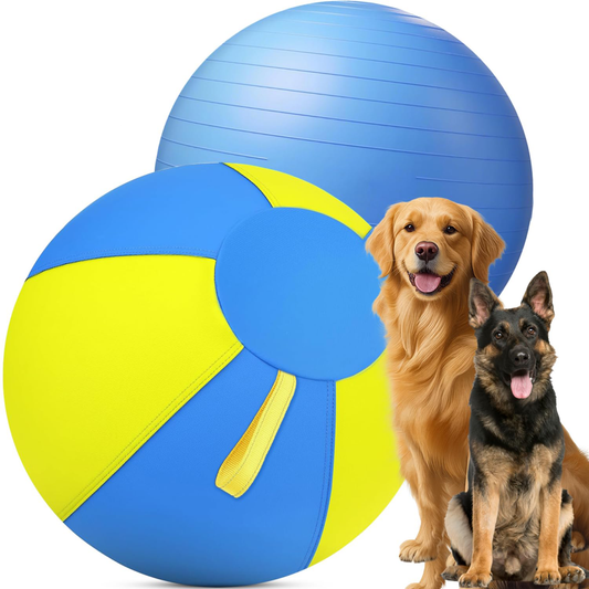 Herding Ball For Dogs, 25 Inch Large Dog Ball Toy With Handles, Anti Burst Interactive Toy For Large Breeds, German Shepherds, Rottweilers, Agility Training Exercise