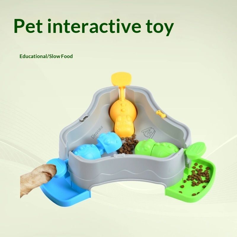 Pet Slow Feeder Toy Puzzle Press-to-Feed Dispenser