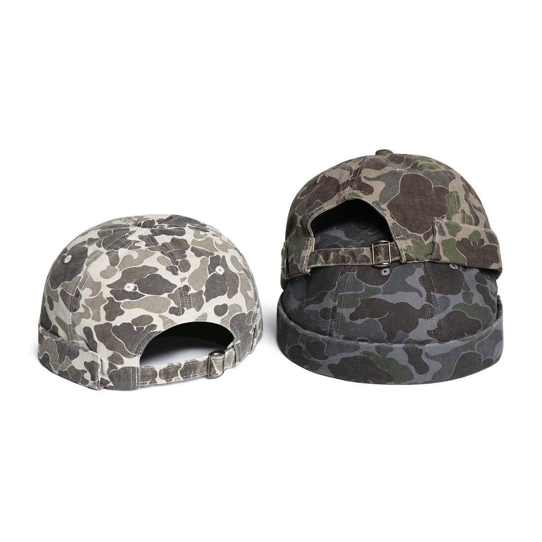 Summer Men's And Women's Retro Camouflage Pattern Fashionable Casual Style Brimless Master Hat For Outdoor Activities And Daily Wear