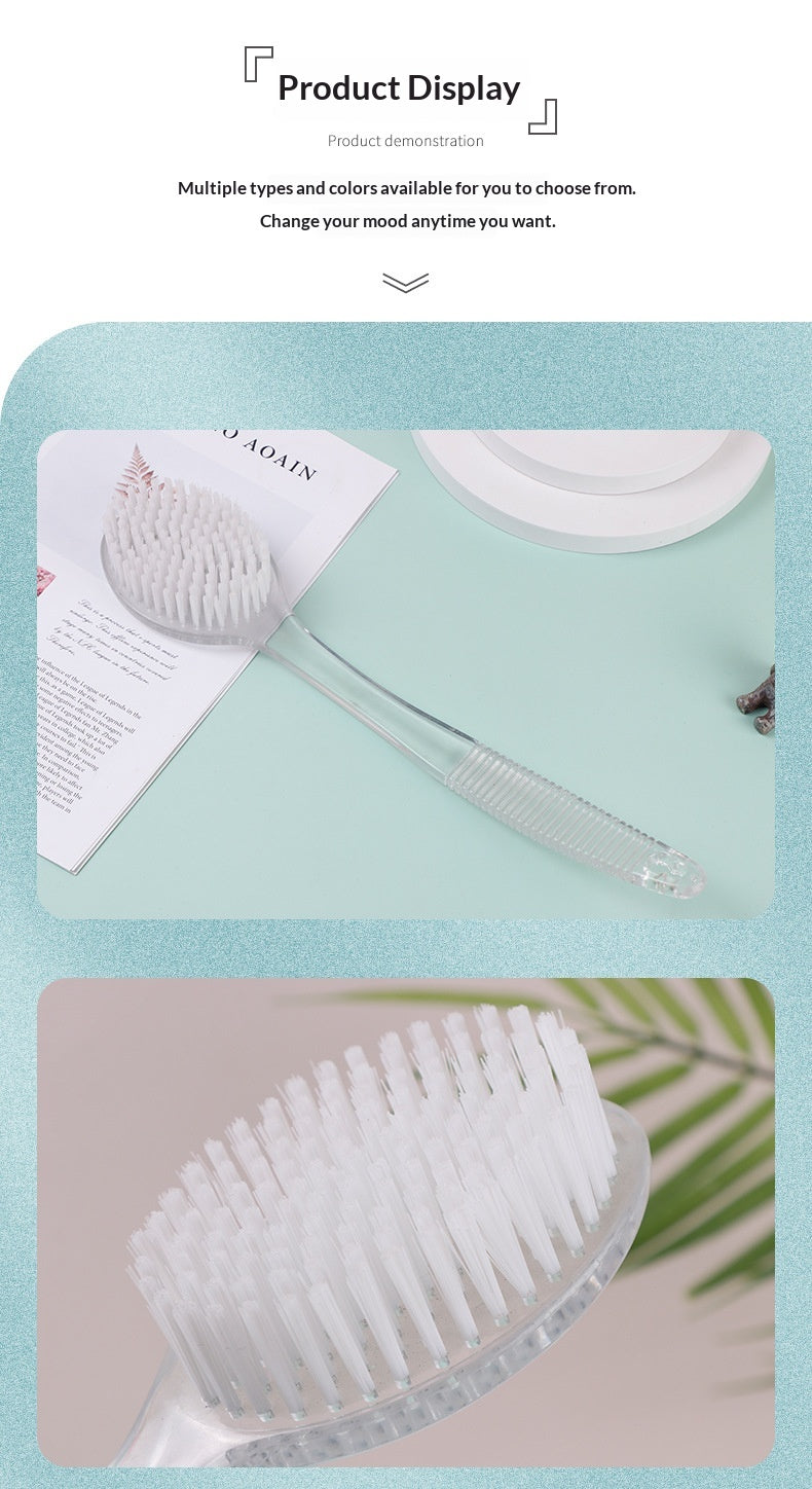 Long-Handle Lazy Massage Bath Brush With Soft Bristles