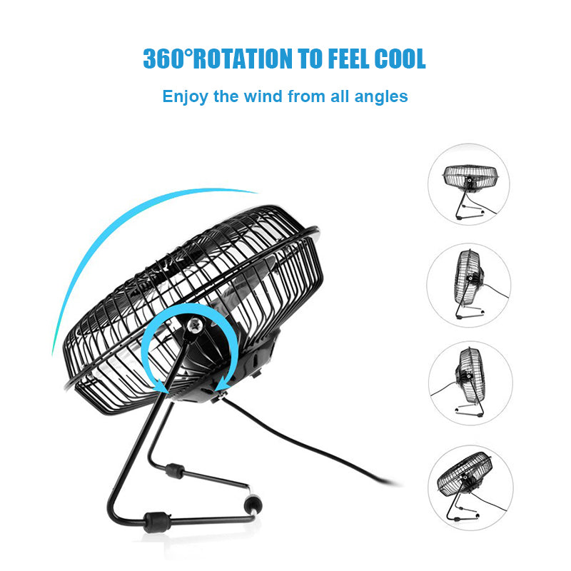 Portable Mini USB Cooling Fan 360 Small Desktop Desk Quiet Computer6inch