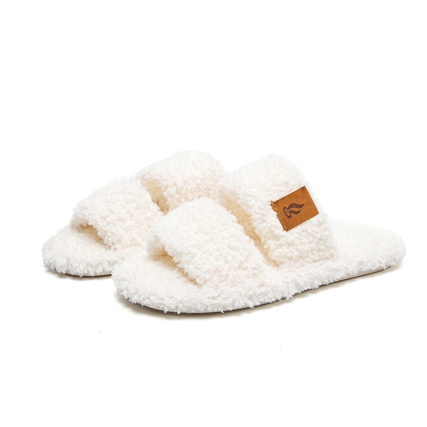 Womens Plush Home Slippers  Winter  Thick Soles  Non-slip