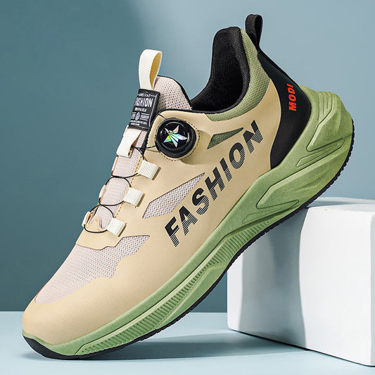 2026 New Summer Sports Shoes For Teen Boys, Rotating Buckle Ultra Light Shock Absorbing Soft Sole Casual Running Sneakers For Students