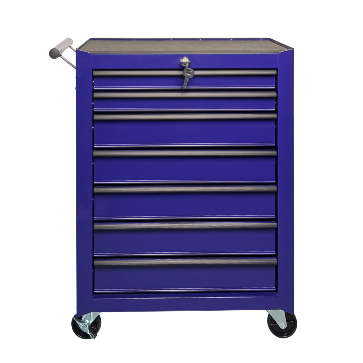 Rolling Metal Tool Chest with 7 Drawers, 20" 7-Drawer Tool Chest Cabinet with Ball Bearing Drawer Slides, Steel Tool Storage Box Organizer -PURPLE