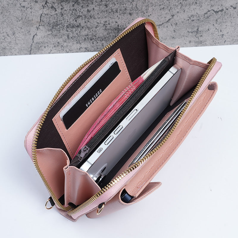 Fashionable Korean-style Shoulder And Crossbody Bag Womens Long Wallet