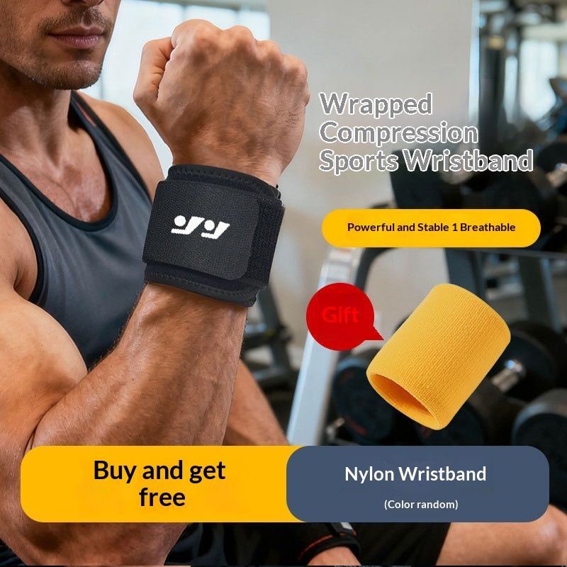 Fitness Pressurized Wrist Wrist Absorbent Breathable Wrist Fixed Pressurized Bandage Weight Lifting Fitness Basketball Sports Wristband