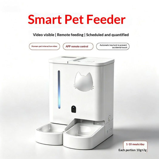 Smart Pet Food Dispenser For Cats And Dogs With Remote Control