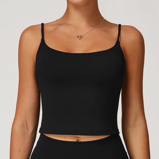 Brushed Yoga Vest Hollow Beauty Back Double-shoulder Strap Ladies